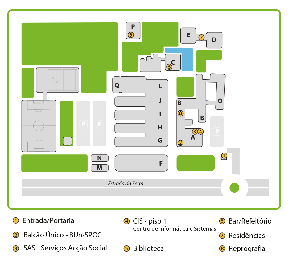 mapa campus tomar